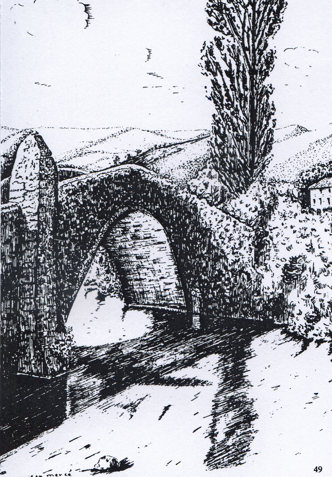 Tableau du Pont de la Vierge à Ibarron